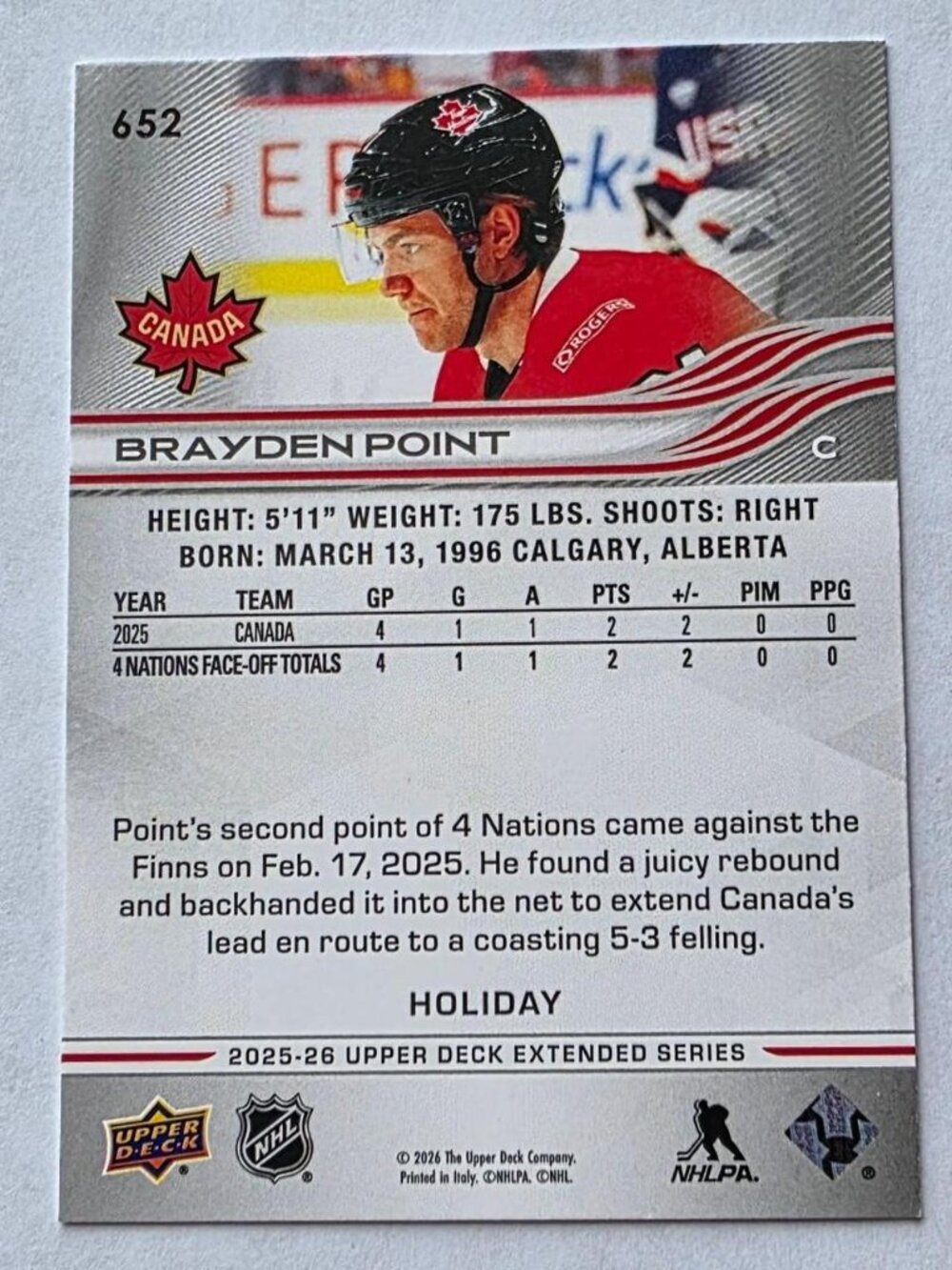 Upper Deck - Brayden Point - Picture 2 of 2